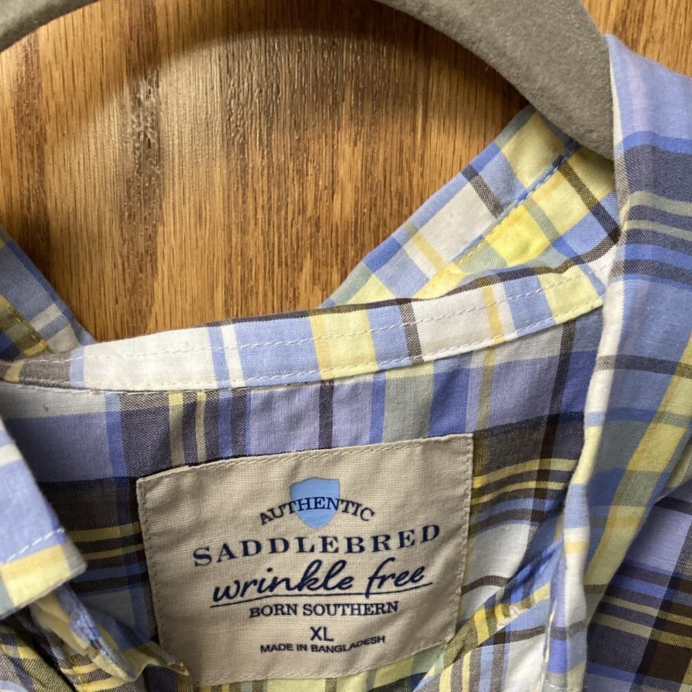 Saddlebred plaid button down shirt sz xl - Picture 2 of 2